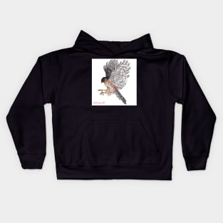 Sparrowhawk drawing Kids Hoodie